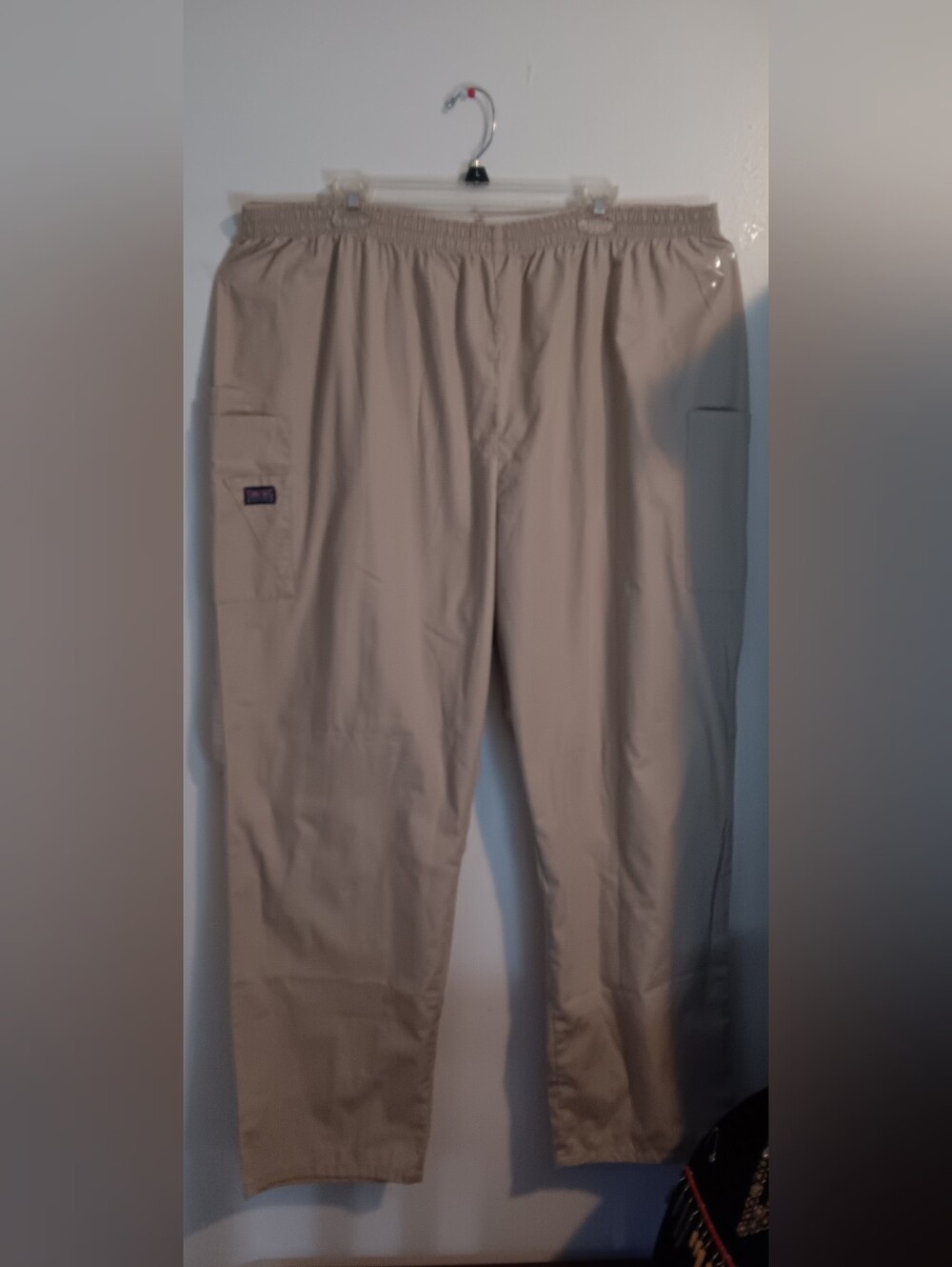 Men's Elastic Waist Cargo Pants - Beige